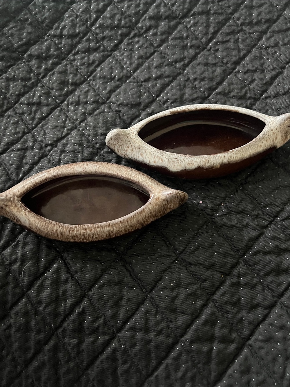 Vintage Canuck Pottery Queen Elizabeth Hotel Montreal Canoe Dish - a pair